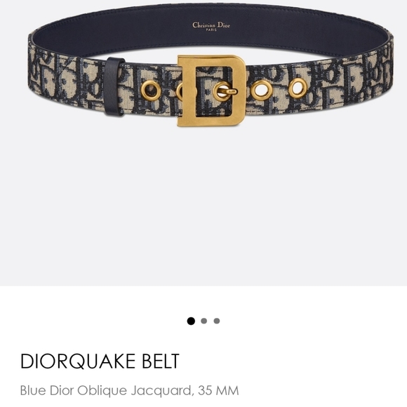 Blue Dior Oblique Belt, 35mm / size75cm - Picture 4 of 4